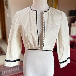 NWT - BANANA REPUBLIC Project Runway 2006 White Bolero Jacket - XS